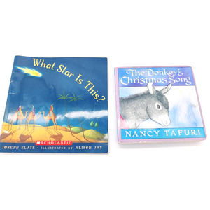 Christmas Book Lot What Star Is This The Donkey's Christmas Song Scholastic Xmas